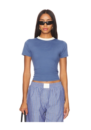 LIONESS Clubhouse Tee in Navy. Size L. Also in XXS, XS, S, M, XL, XXL.