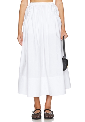 L'Academie by Marianna Arman Midi Skirt in White. Size L. Also in M.