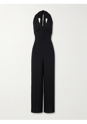 RIXO - Shana Crepe Haltnerneck Jumpsuit - Black - UK 6,UK 8,UK 10,UK 12,UK 14,UK 16,UK 18,UK 20