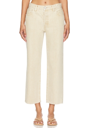 Moussy Vintage Knolls Straight Jeans in Beige. Size 30. Also in 31, 32.