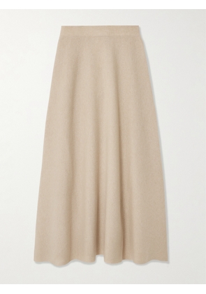 Max Mara - Giberna Wool And Cashmere-blend Maxi Skirt - Neutrals - x small,small,medium,large,x large
