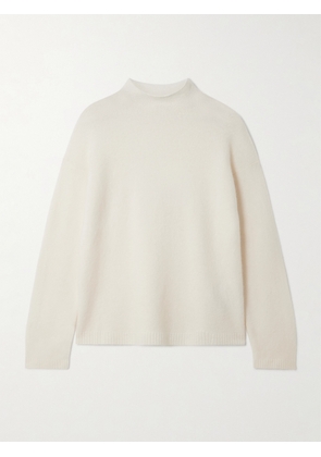 Max Mara - Orlaya Cropped Brushed Cashmere-blend Turtleneck Sweater - Ivory - x small,small,medium,large,x large