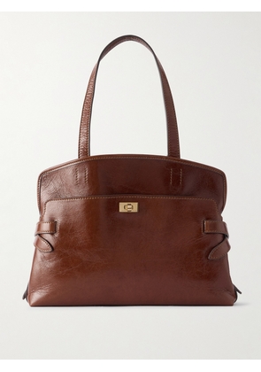 Anya Hindmarch - Wilson Textured-leather Shoulder Bag - Brown - One size
