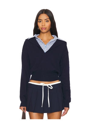 LIONESS Racquet Club Knit in Navy. Size L. Also in XXS, XS, S, M, XL, XXL.