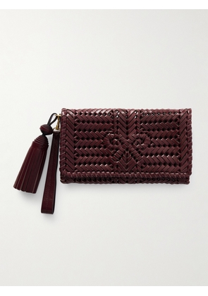 Anya Hindmarch - Neeson Tassel Woven Leather Clutch - Purple - One size