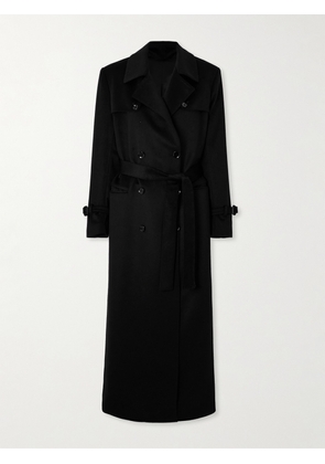 Giuliva Heritage - Camilla Brushed-cashmere Trench Coat - Black - IT38,IT40,IT42,IT44