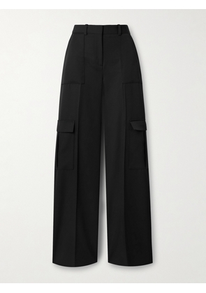 Veronica de Piante - Etta Grain De Poudre Wool Wide-leg Pants - Black - IT36,IT38,IT40,IT42,IT44,IT46
