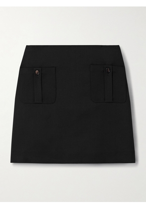 Veronica de Piante - Sabine Wool-blend Twill Mini Skirt - Black - IT36,IT38,IT40,IT42,IT44,IT46