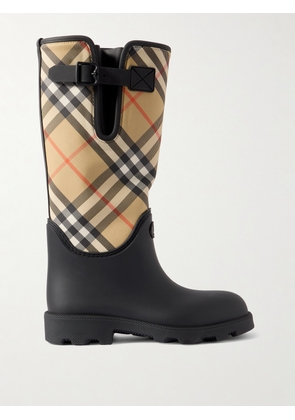 Burberry - Rubber Marsh Checked Nylon And Rubber Rain Boots - Black - IT35,IT36,IT37,IT38,IT39,IT40,IT41