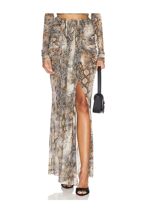 Lapointe Mesh Draped Skirt in Brown. Size S. Also in L.