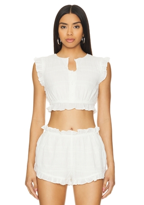 LOBA Martina Cropped Top in Ivory. Size S. Also in XL.