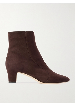Manolo Blahnik - Myconia 50 Suede Ankle Boots - Brown - IT36,IT36.5,IT37,IT37.5,IT38,IT38.5,IT39,IT39.5,IT40,IT40.5,IT41,IT41.5,IT42,IT43