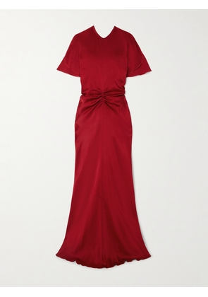 Victoria Beckham - Gathered Satin Gown - UK 4,UK 6,UK 8,UK 10,UK 12,UK 14,UK 16