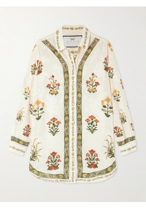 Agua by Agua Bendita - Cecilia Oversized Jacquard Shirt - Cream - XS/S,M/L
