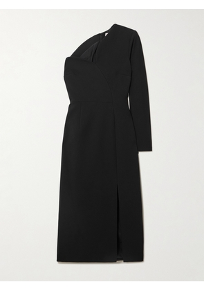 Roksanda - Zahrah One-sleeve Crepe Midi Dress - Black - UK 4,UK 6,UK 8,UK 10,UK 12,UK 14,UK 16,UK 18
