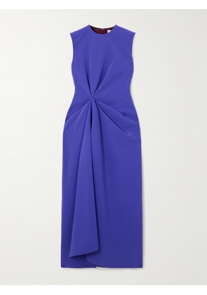 Roksanda - Almas Pleated Gathered Crepe Midi Dress - Purple - UK 4,UK 6,UK 8,UK 10,UK 12,UK 14,UK 16,UK 18