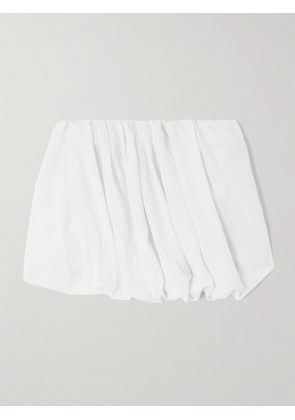 JW Anderson - Pleated Pinstriped Poplin Mini Skirt - Off-white - UK 4,UK 6,UK 8,UK 10,UK 12,UK 14