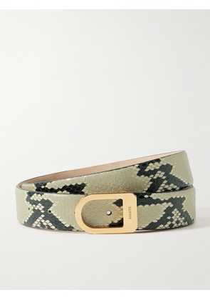 KHAITE - Saddle Snake-effect Leather Belt - Animal print - 70,75,80,85,90