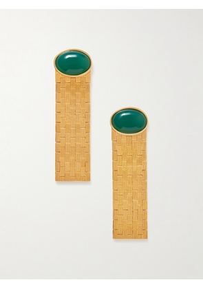 KHAITE - Chronos Gold-plated Agate Earrings - One size