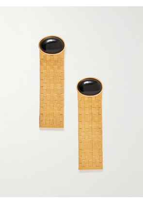 KHAITE - Chronos Gold-plated Agate Earrings - One size