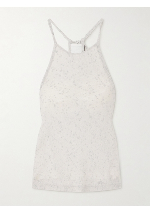 Christopher Esber - Imber Halterneck Gathered Metallic Jersey Top - Silver - UK 6,UK 8,UK 10,UK 12,UK 14