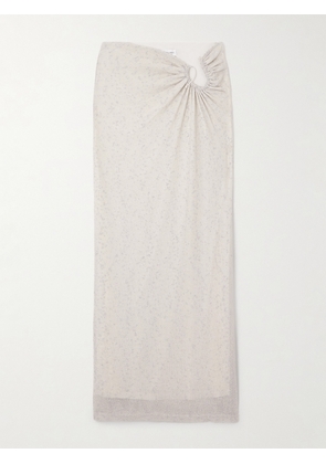 Christopher Esber - Imber Gathered Metallic Jersey Maxi Skirt - Silver - UK 4,UK 6,UK 8,UK 10,UK 12,UK 14