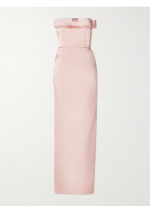 The New Arrivals Ilkyaz Ozel - Sisu Bow-embellished Satin Gown - Pink - FR 34,FR 36,FR 38,FR 40,FR 42,FR 44