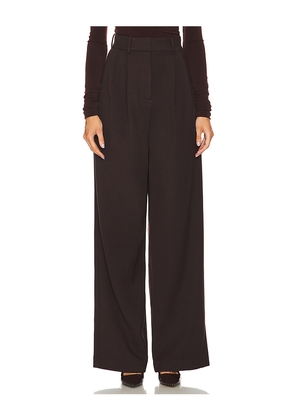L'Academie by Marianna The High Waist Trouser in Brown. Size XS. Also in XXS.