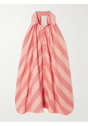 Marrakshi Life - Striped Cotton Mini Shirt Dress - Pink - XS,M,S,XXS