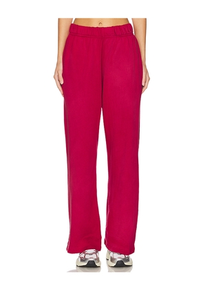 Michael Lauren Mabel Wide Leg Pant With Side Pocket in Burgundy. Size L. Also in S.