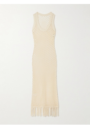 SIR. - Illaria Crocheted Cotton Midi Dress - Cream - x small,small,medium,large