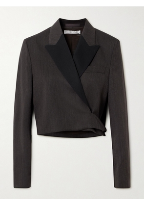 Our Legacy - Cropped Wool Wrap Blazer - Brown - EU 32,EU 34,EU 36,EU 38,EU 40