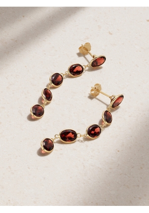 JIA JIA - Chakra Gold Garnet Earrings - Red - One size