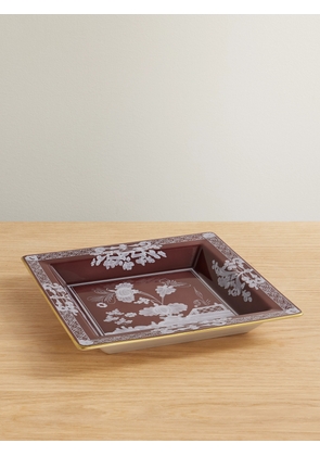 GINORI 1735 - Gold-plated Porcelain Change Tray - Brown - One size