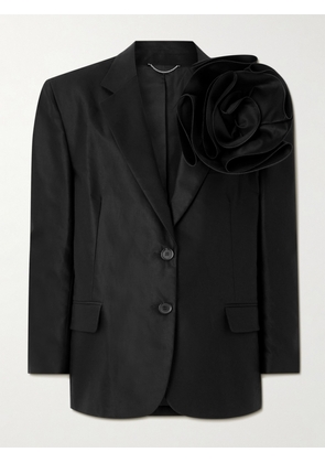 Magda Butrym - Appliquéd Cotton-sateen Blazer - Black - FR 34,FR 36,FR 38,FR 40