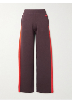 Wales Bonner - Tide Striped Knitted Track Pants - Brown - xx small,x small,small,medium,large