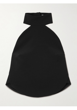 COURREGES - Ellipse Cropped Crepe Halterneck Top - Black - FR 34,FR 36,FR 38,FR 40
