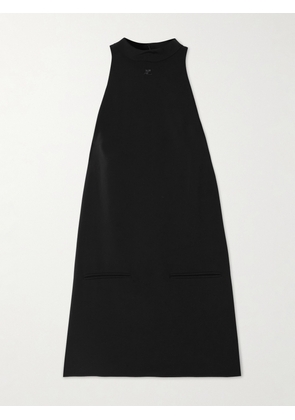 COURREGES - Heritage Embroidered Crepe Mock-neck Mini Dress - Black - FR 34,FR 36,FR 38,FR 40,FR 42,FR 44