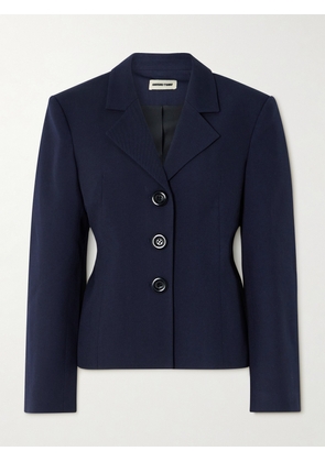 SHUSHU/TONG - Wool And Silk-blend Twill Blazer - Blue - UK 6,UK 8,UK 10,UK 12,UK 14