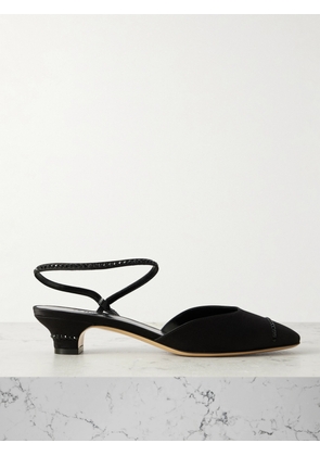 Le Monde Béryl - Erika Crystal-embellished Satin Pumps - Black - IT36,IT36.5,IT37,IT37.5,IT38,IT38.5,IT39,IT39.5,IT40,IT40.5,IT41,IT42