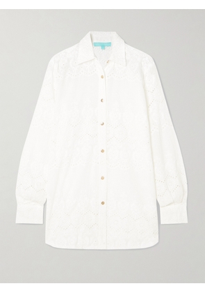 Melissa Odabash - Orla Broderie Anglaise Cotton Shirt - White - x small,small,medium,large