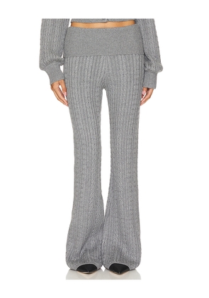 Lovers and Friends x Emily Gemma Bessie Knit Pant in Grey. Size L. Also in S, M, XL.