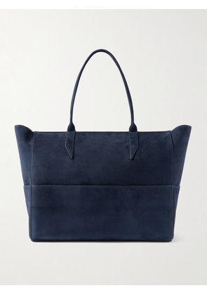 Métier - Incognito Small Paneled Suede Tote - Blue - One size