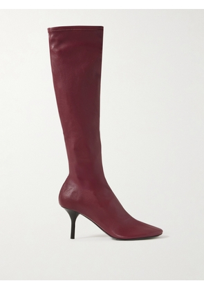 Acne Studios - Leather Knee Boots - Burgundy - IT35,IT36,IT37,IT38,IT39,IT40,IT41