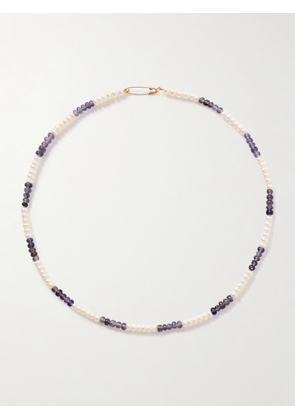 Loren Stewart - Gold, Iolite And Pearl Necklace - Blue - One size