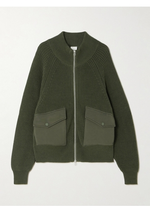 Varley - Tessa Doublesoft®-trimmed Ribbed Cotton Cardigan - Green - xx small,x small,small,medium,large,x large