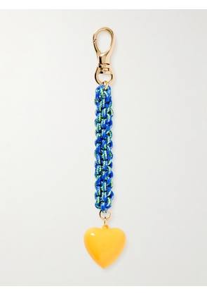 Roxanne Assoulin - The Happy Gold-tone, Enamel And Cord Bag Charm - Blue - One size