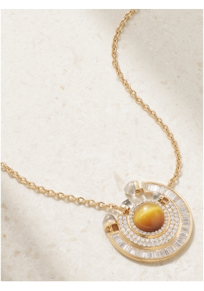 Ananya - Chakra 18-karat Gold Multi-stone Necklace - Brown - One size