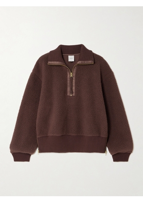 Varley - Roselle Recycled Fleece Half-zip Sweater - Burgundy - xx small,x small,small,medium,large,x large