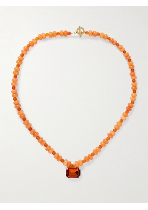 Jennifer Behr - Salerno Gold-plated, Carnelian And Crystal Necklace - Red - One size